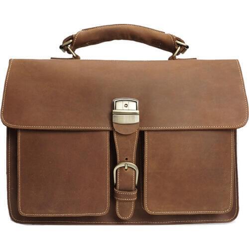 Crazy Horse leather bag man 2017 Cow Genuine Leather Messenger Bags Men Travel Business Shoulder Bag for Man Masculina