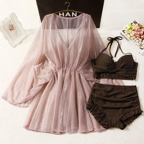 2021 New Women Push Up Bathing Suit Swimming Beachwear Bikini Set Summer Sexy Swimwear Biquinis Ladies Swimsuit with Cover-Up