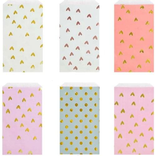 10/12/25 Pcs Bags Treat Bags Candy Cookies Chocolate Snacks Packaging Paper Bag Birthday Wedding Party Supplies Gift Bags