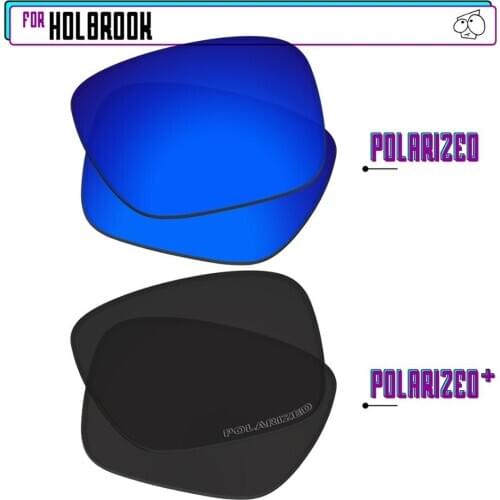 EZReplace Polarized Replacement Lenses for - Oakley Holbrook Sunglasses - Black P Plus-Navy P