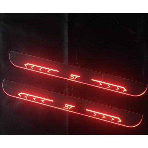 Welcome Pedal Lights For Ford Focus Fiesta Kuga Escape ST Pedal car Door Sill Pathway Lamp led thresholds scuff plates Avante md