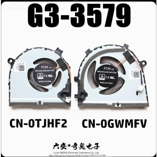 QAOOO Laptop Replacement Cooler Fan For Dell Ins G3-3579 Cpu Cooling Fan CN-0TJHF2 / CN-0GWMFV