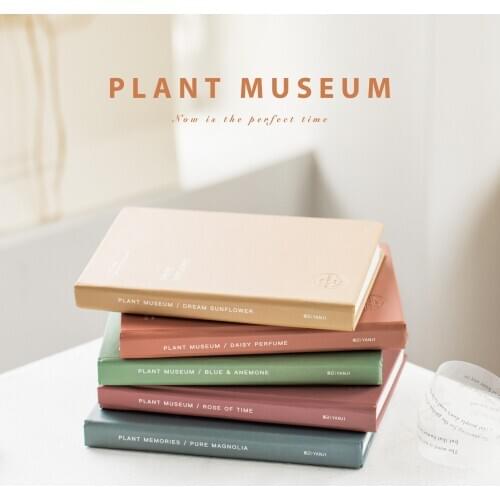 Plant Museum Series Fresh Simple Grid Student Writing Notebook Wook Book Journal Diary Planner Stationery Back To School