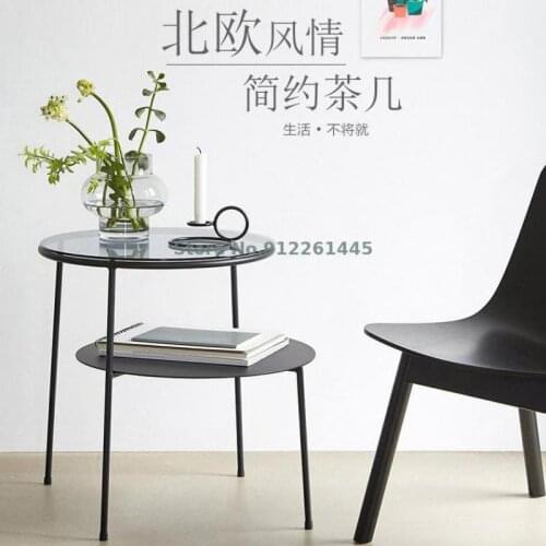 Nordic side table, light luxury corner table, modern minimalist living room, small coffee table, sofa side cabinet, marble bedsi