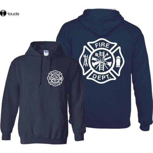 FIREFIGHTER EMT FIRE DEPARTMENT HOODIE RESCUE T-SHIRT USA HOODED SWEATSHIRT