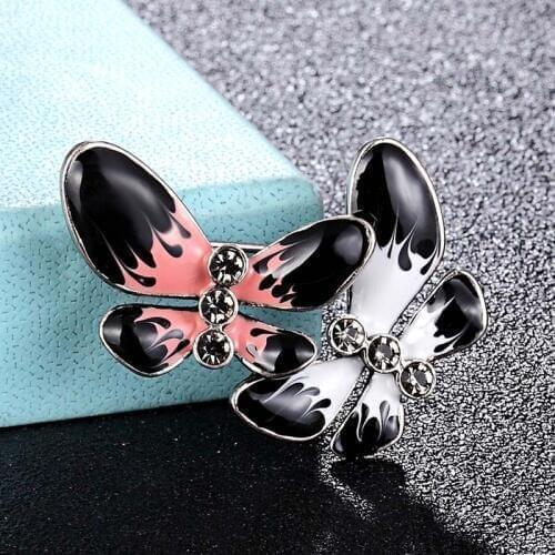 Zlxgirl jewelry Antique silver vintage butterfly brooches jewelry for womens couple gifts Brand Colorful Enamel Scarf pins