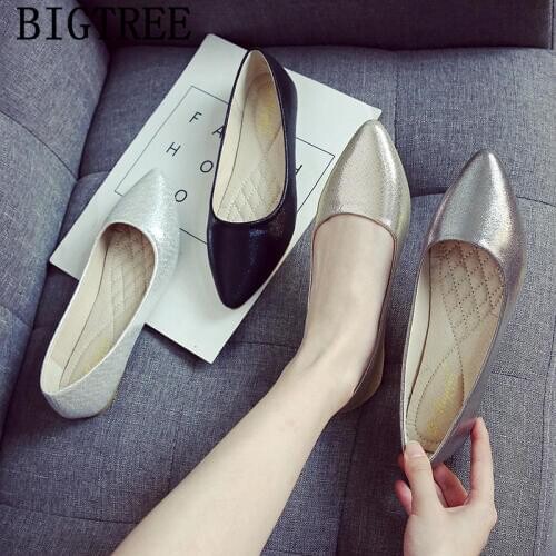 Pointed Toe Flats Plus Size Shoes For Women Black Shoes For Women Flat Shoes Women Slip On Feminino Kadin Ayakkabi Damen Schuhe