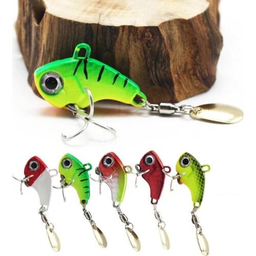 1lot Rotating Metal VIB Vibration Bait Spinner Spoon Fishing Lures 7/10/14/20g Jigs Trout Winter Fishing Hard Baits Tackle Pesca