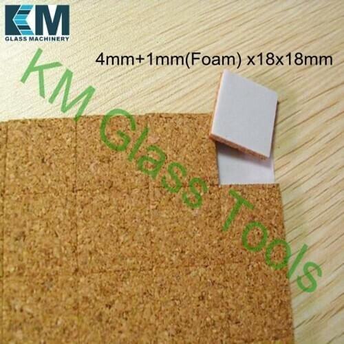 10 square metres per Carton!4MM+1(Foam) x18x18 Cork pads,Cork Distance Pads,Glass spacer,glass pads,cork packing,cork gasket