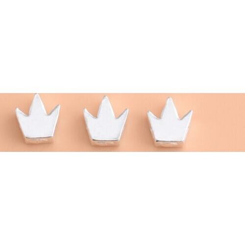 10pcs925 sterling silver jewelry semi-finished accessories small crown beads handmade DIY beaded material bracelet accessories