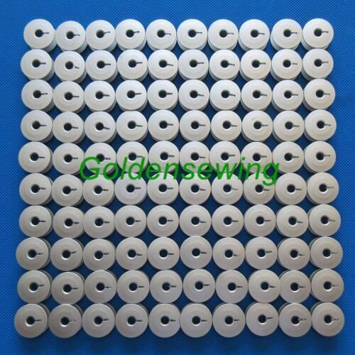 100 PCS for GAMMILL TIN LIZZIE QUILTER M LARGE ALUMINUM BOBBINS WITH HOLES