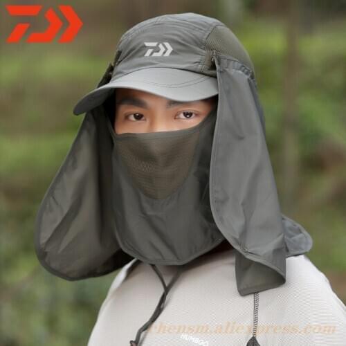 2020 Daiwa New 360 Degree Sunscreen Fisherman Hat Summer Outdoor Mountaineering UV Protection Fishing Hat Quick-drying Sun Hat