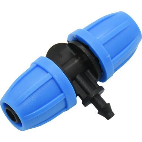 3/8" to 1/4" Garden hose tee drip irrigation pipe fitting lock nut 8/11 to 4/7 reducing tee water splitter Hose adapter 50pcs