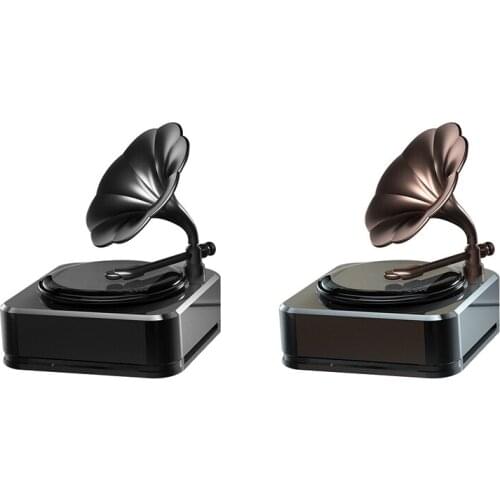 Car Perfume Aroma Rotation Retro Phonograph Style Air Freshener for Car Interior Accessories