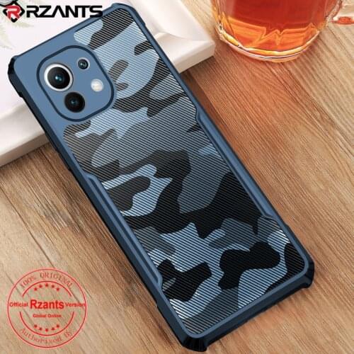 Capa For Xiaomi Mi 11 Lite Case PC+TPU Camouflage Shockproof Armor Airbag Back Cover For Xiaomi 11 11 Ultra чехол Rzants