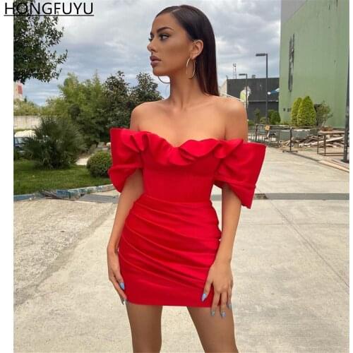 HONGFUYU Womens Off Shoulder Dresses