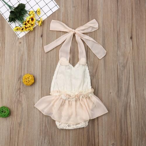 0-24M Newborn Lace Straped Romper Dress Toddler Baby Girl Clothes Lace Romper Sleeveless Jumpsuit Summer New Fashion 2021