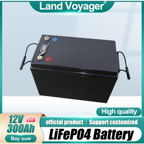 12V 300Ah LiFePO4 Battery BMS Lithium Power Batteries 3000 Cycles For 12.8V RV Campers Golf Cart Off-Road Off-grid Solar Wind