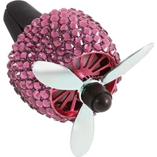 Mini Rhinestone Clip Ornaments Air Freshener Outlet Vent Clip Car Perfume Solid Diffuser Car Accessories for Girls