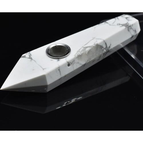 Natural Quartz Crystal Labradorite Stone Smoking Pipe To Heal Crystal Stone Tobacco Pipe