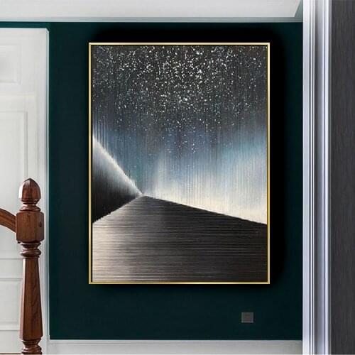 New Decorative Art 100% Handmade Oil Painting On Canvas Modern Abstract Landscape Wall Picture Paintings Living Room Decoracion