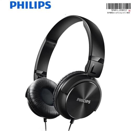 Philips Wired Headphone SHL3060 with Bass 3.5mm Plug Adjustable Headband Music & Movie for Galaxy 8/8