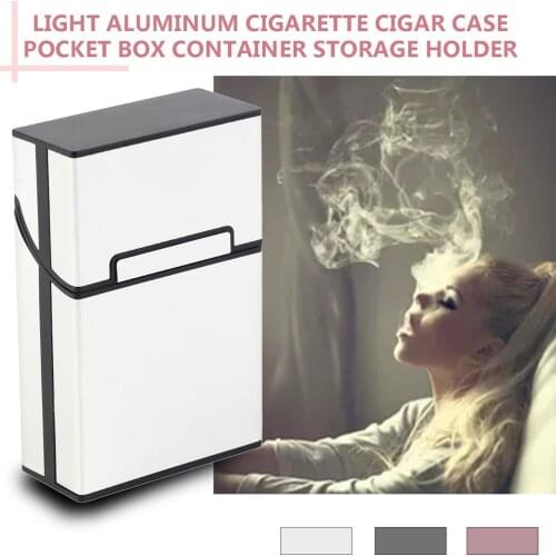 Portable Cigarettes Case Fashion Cigarette Storage Container Slim Aluminum Cigarette Pocket Box Smoking Accessories Gift Box