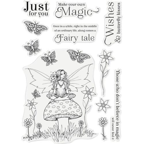 Fairy Transparent Clear Stamp for DIY scrapbooking seal Card Making C403