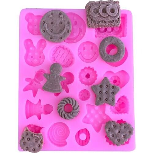 Cookie dough chocolate fondant silicone mold cake decorative baking tool resin mold candle moulds