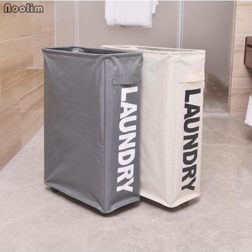 NOOLIM Foldable Dirty Laundry Basket with Caster Wheels Portable Clothes Organizer Storage Basket High Capacity Laundry Bags