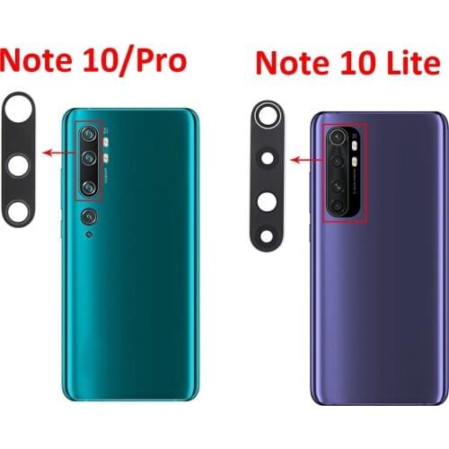 Rear Camera Glass Lens For Xiaomi Redmi Note 8T 8 9 9S Pro Max Mi 10 10T Pro Note 10 Lite Main Back Camera Lens With Sticker