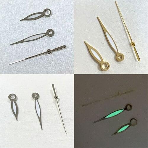 Watch Pointer Silver Golden Green Luminous Watch Hands for Japanese NH35/NH36/4R36 Movement