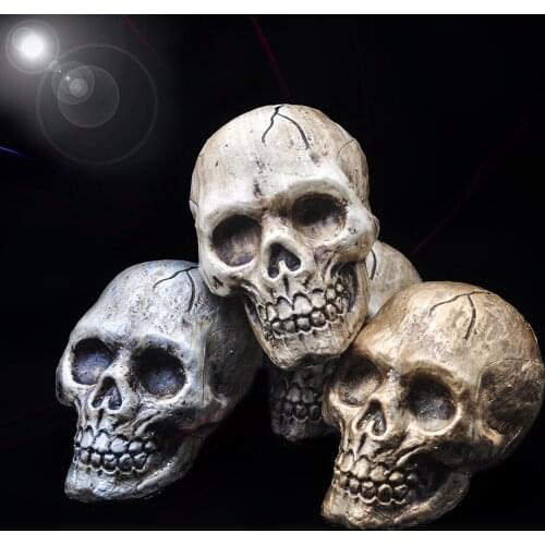 Halloween Skull Decoration High Quality Plastic Skull Model Pendant Statue Sculpture Horror Props Haunted House Party Ornaments