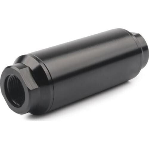 Universal Aluminum 44mm Car Inline Oil Fuel Filter With AN6 AN8 Adapter Fittings