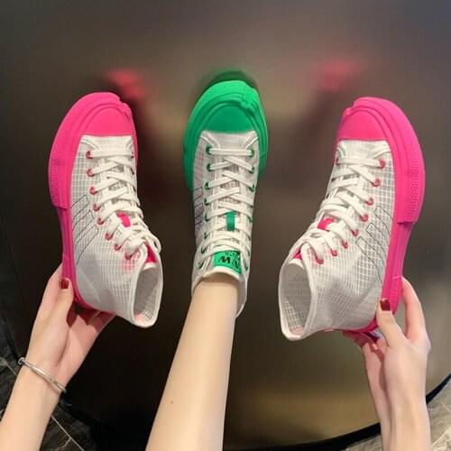 2021 high-top womens shoes casual Korean version of all-match white shoes sports shoes increased thick-soled sports shoes
