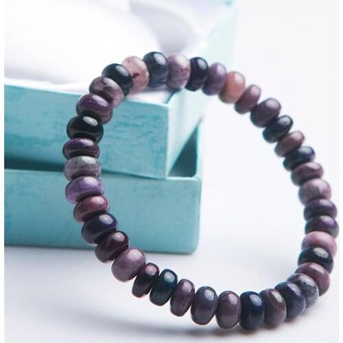 Natural Sugilite Bracelet Women Famale Stretch Healing Colorful Gems Natural Stone Bracelet Crystal Abacus Marquise Bead AAAAA