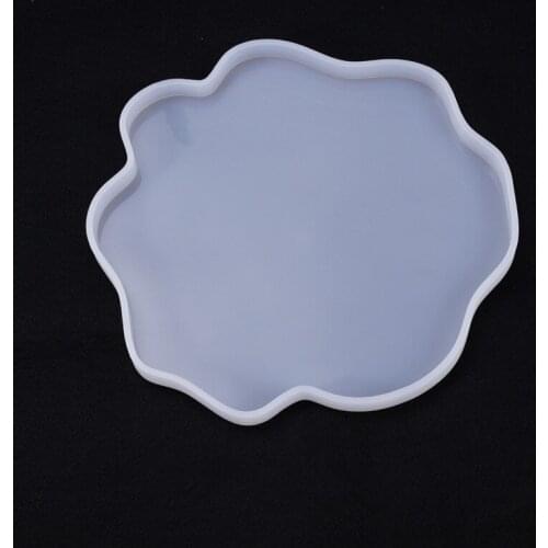 1PCS Irregular Lace Coasters Silicone Mold Translucent Moulds DIY Jewelry Making Tool Moulds UV Epoxy Resin Decorative Craft