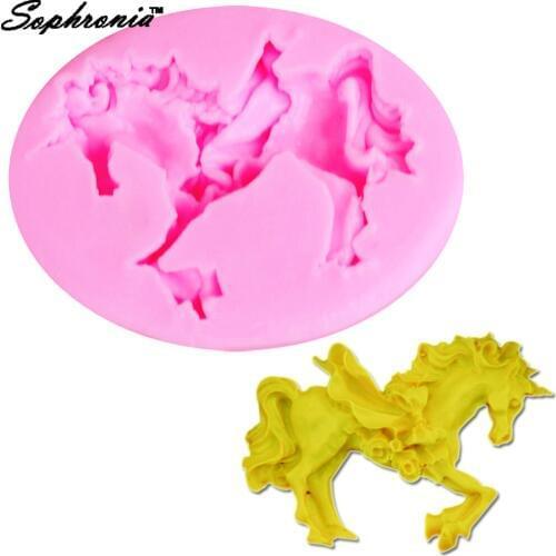 Sophronia M376 NEW Horse 1pcs UV Resin Silicone Mold for decorative-craft Jewelry Flower Dried Epoxy Resin