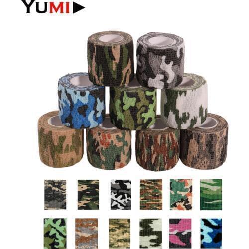 10 Rolls 5*450cm Disposable Self-adhesive Flex Elastic Camouflage Bandage Tattoo Handle Grip Tube Wrap Elbow Stick Medical Tape
