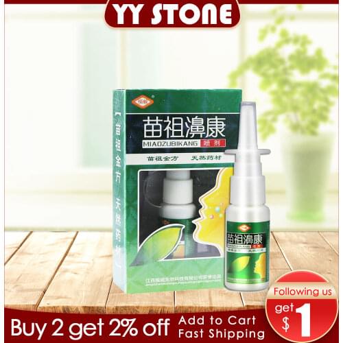 100% Natural Herbs Rhinitis Spray Sinusitis Nasal Congestion Itchy Allergic Nose Medical heath care 20ml