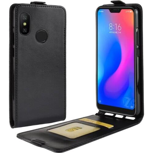 100pcs/lot New R64 Flip Leather PU+TPU Cover Stand Case with card slot For Xiaomi Mi8 / Redmi 6 Pro / Redmi 6A