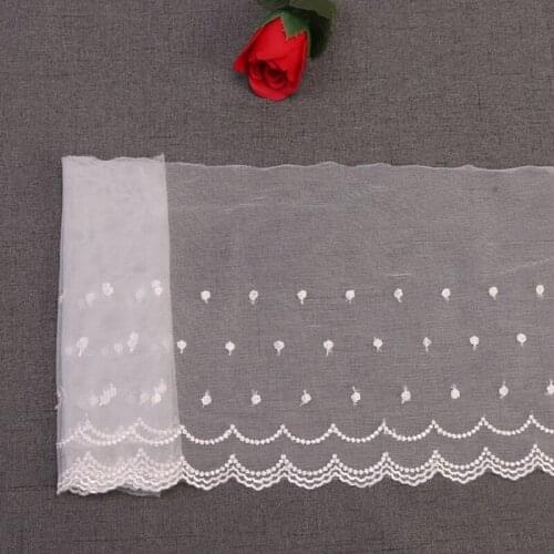 20Yards Embroidery Mesh Lace Trim for Sewing Dress Supplies Wedding Dress Skirt Underwear Hair Decoration
