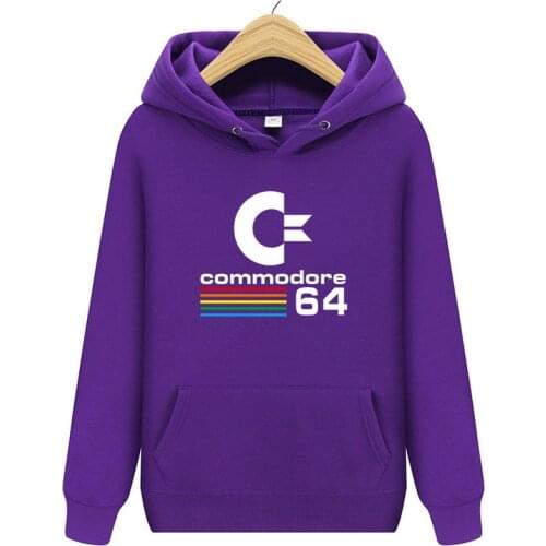 2020 Fashion Hoodie Streetwear Hip Hop Printing Commodore 64 Pattern Men Sweatshirts XXL Off-White Red One Piece Clothing