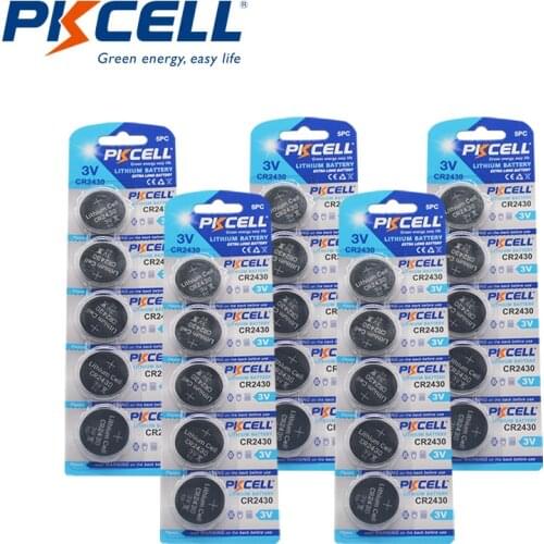 25Pcs CR2430 3V Lithium BR2430 ECR2430 CR 2430 DL2430 Button Coin Batteries 270mah Capacity for watches toys UK Stock