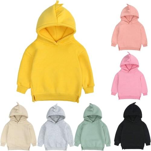 #50 Spring Toddler Sweatshirt Kids Hoodies Dinosaur Baby Boys Girls Hoody Older Children Pullover Outerwear 6m-4y Jogging Enfant