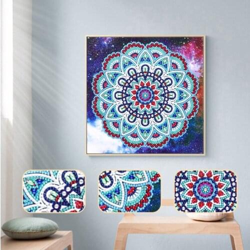 Special Shaped Diamond Painting Flower Printing Pattern DIY 5D Partial Drill Cross Stitch Kits Crystal Rhinestone Embroidery Art