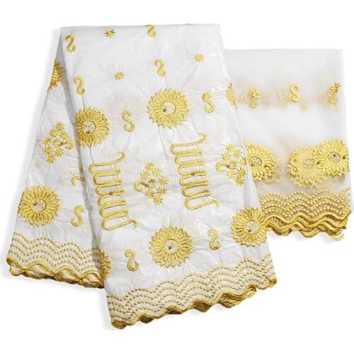 Tissu Broderie Africain 2021 Brocade Jacquard Fabrics Bazin Riche Atiku Fabric Bridal Wedding Party Materials Cloth 5+2yards/lot