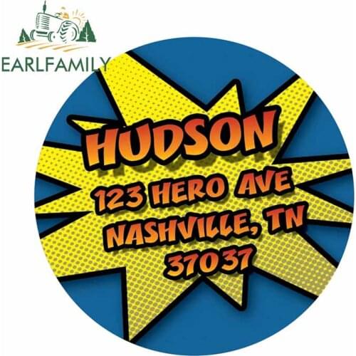 EARLFAMILY 13cm x 13cm for Hudson Hero Ave Nashville Deal Surfboard Windshield Graphics Motorcycle Personality VAN Car Stickers
