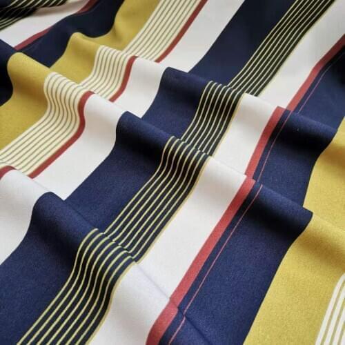Stretchy Stripe Crepe Chiffon Dress Fabric Party Holiday Skirt Cloth DIY Sewing Fabric