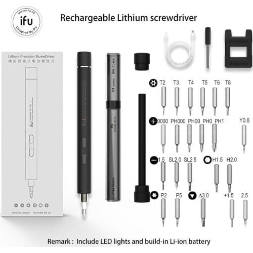 IFu Electric Screwdriver with Bits Mini Precision Charging Screwdriver for Mobile Phone Laptop D2